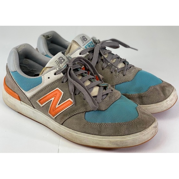 New Balance All Coast Shoe's Men's Sneakers AM574PGO (Grey/Orange), size 10.5 - Picture 5 of 12
